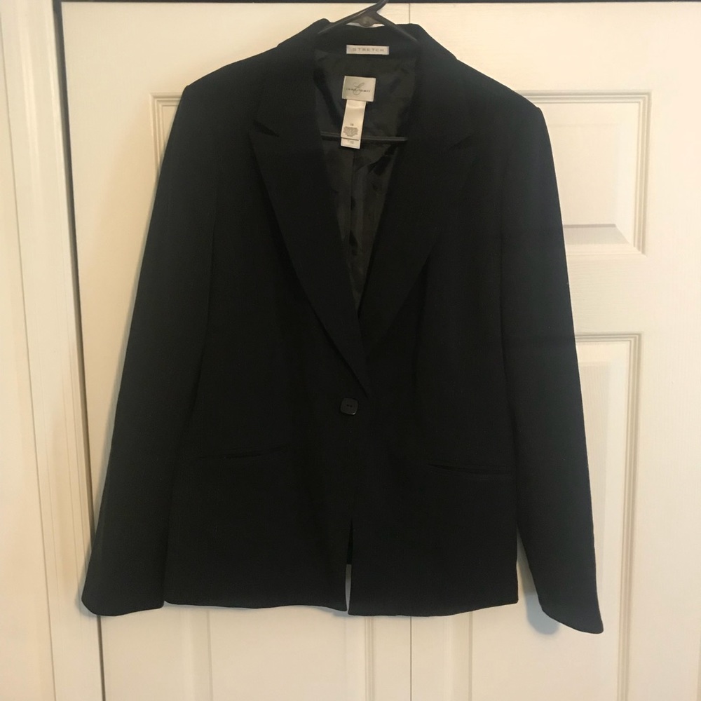 EMMA JAMES black and pinstripes blazer